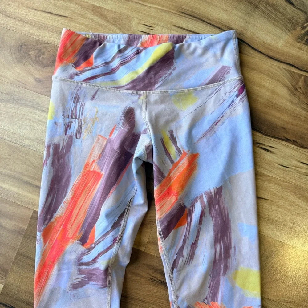 ALO Yoga‎ Modernist Multi Airbrushed Leggings Size XS Orange Purple Women's